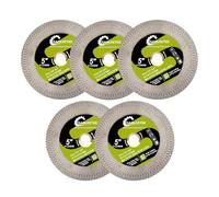 SANLEETEK Disco Diamantato 125mm 5pezzi Dischi Taglio Diamantati per Gres Piastrelle Ceramica Marmo Pietra Artificiale con Griglia a X Bifacciale