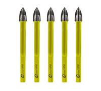 SANLEETEK Set Punte in Carburo - 5pezzi 6mm Punta Carburo Tungsteno con Gambo Triangolo per Legno Plastica Muratura Piastrelle di ceramica Calcestruzzo