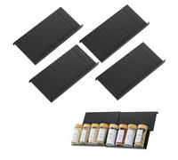SANLIUBA Porta Spezie Cassetto，4pcs Spice Organizer Cassetto Modulare a 24 Scomparti per La Conservazione Delle Spezie in Cucina, Progettato per Contenere Barattoli Di Spezie (Nero)