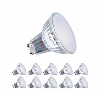 Sanlumia Lampadine LED GU10 8.5W, Equivalenti a Lampadine Alogene da 100 Watt, 800lm, CRI 90, Luce Bianca Calda 3000K, Angolo del Fascio di 100 Gradi, Non-Dimmerabile, Confezione da 10