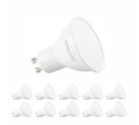 Sanlumia Lampadine LED GU10 8.6W, Equivalenti a Lampadine Alogene da 100 Watt, 880lm, Luce Bianca Calda 3000K, Angolo del Fascio di 100 Gradi, Non-Dimmerabile, Confezione da 10