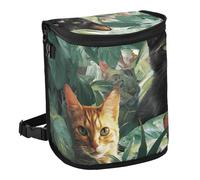 sanluoli 100% a prova di perdite, pieghevole, bidone della spazzatura, mini sacchetti multiuso per auto per SUV, camion e minivan 6L - foreste 3D Cute Cats