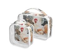 sanluoli 2 Pack chiaro Sweet Yuanbao Chicken A River borsa da viaggio articoli da toeletta TSA approvato borsa cosmetica multifunzionale viaggio Kit da barba da uomo, dolce Yuanbao Pollo un fiume