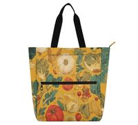 sanluoli 3 borse tote per bambini in oro vegetale, per ragazzi, ragazze, donne, gotico, grande, riutilizzabile, borsa da spiaggia con cerniera, per scuola, shopping, generi alimentari, forniture