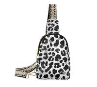 sanluoli Alla moda Black Leopard Print grande fanny pack carino zaino borsa per le donne per il pacchetto di giorno