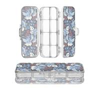 sanluoli Art Grape Blue Red Black Clear Pencil Box Plastic Double Deck Hard Pen Case per cancelleria con coperchio a scatto