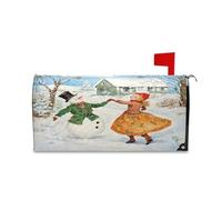 sanluoli Asthetic Green Peach Rose Drop Cover per cassetta postale decorativa magnetica per l'autunno unico Patricks Day copertura per cassetta postale 52,8 x 64,5 cm