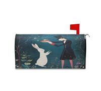 sanluoli Asthetic Green Peach Rose Drop Decorative Magnetic Mail Box Covers for Christmas Fun Easter mailbox Covers Magnetic Standard 52,8 x 64,5 cm