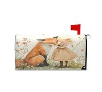 sanluoli Asthetic Green Peach Rose Drop Decorative Mailbox Covers per San Valentino Carino Mardi Gras Copertura Magnetica 52,8 x 64,5 cm