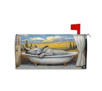 sanluoli Asthetic Green Peach Rose Drop Decorative Mailbox Wraps Magnetic for Spring Fun Mardi Gras Mailbox 52,8 x 64,5 cm