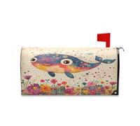 sanluoli Asthetic Green Peach Rose Drop Decorative Mailbox Wraps Wraps for Spring Cute Magnetic Mailbox Cover Christmas 52,8 x 64,5 cm