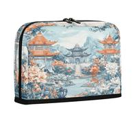 sanluoli Astucci per matite di grande capacità portapenne slot cancelleria penna borsa per uomo High School estetica architettura cinese