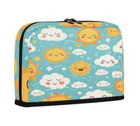 sanluoli astucci per matite Grande Capacità Penna Astuccio Ad Alta Capacità Cancelleria Organizzatore per Insegnante Forniture scolastiche Cartoon Sole e Nube Partten