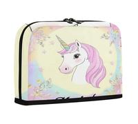 sanluoli Astuccio organizer di grande capacità astuccio per penne con cerniera borsa per cancelleria per ragazzi forniture scolastiche pesca unicorni magici