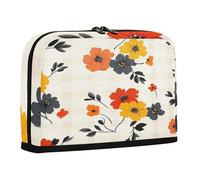 sanluoli Astuccio organizer grande capacità verticale borsa portaoggetti morbida monete per bambini scuola must have fiori semplice fresco primavera rosso