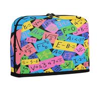 sanluoli Astuccio organizer per matite di grande capacità, con cerniera, per studenti universitari, scuole superiori, formule matematiche colorate