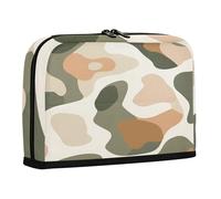 sanluoli Astuccio organizer per matite di grande capacità, organizer portatile per ragazzi e adolescenti, materiale scolastico, motivo floreale astratto grigio-verde