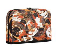 sanluoli Astuccio per il trasporto di matite, borsa per il trucco di grande capacità, scatola organizer multiuso per insegnanti, forniture per la scuola superiore, maschere giapponesi horror