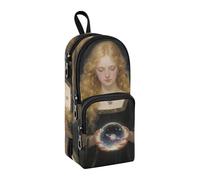 sanluoli Astuccio per matite con 3 scomparti in nylon con astrologo dei tarocchi biondi, per ragazzi, studio e multifunzione, astuccio per cancelleria per scuola superiore preppy, 1600 ml