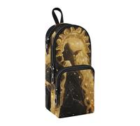 sanluoli Astuccio per matite con 3 scomparti in nylon con fata dei tarocchi biondi, per ragazzi, multiuso ed estetico, grande astuccio con cerniera, cancelleria per la scuola per insegnanti, scuola