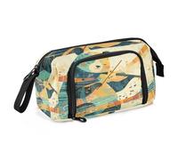 sanluoli Astuccio per matite di grande capacità, astuccio multifunzionale con scomparti per pittura a olio elementare preppy sentimento carino gatto