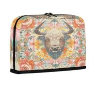 sanluoli Astuccio per matite di grande capacità, astuccio porta matite per ragazze adolescenti, scuola, bisonte americano, fiore floreale