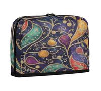 sanluoli Astuccio per matite di grande capacità, borsa multiuso semplice per ragazzi scuola superiore cachemire gemma colore blu navy