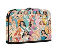 sanluoli Astuccio per matite di grande capacità, borsa semplice multiuso per forniture scolastiche preppy Miss Beautiful World Cartoon