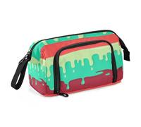 sanluoli Astuccio per matite di grande capacità, organizer con manico, materiale scolastico per ragazze adolescenti per la scuola adolescente must have pittura a olio sentimento carino gatto