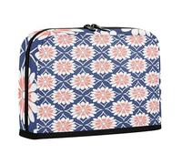 sanluoli Astuccio per matite di grande capacità, organizer per cancelleria in piedi, per ragazze, materiale scolastico, motivo geometrico piatto, motivo a rosetta