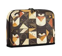 sanluoli Astuccio per matite di grande capacità, per cosmetici, semplice organizer per adolescenti, da viaggio, pinguino, oro rosa