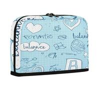 sanluoli Astuccio per matite di grande capacità, trousse per il trucco, multiuso, astuccio per cancelleria per adolescenti e ragazzi, materiale scolastico, disegno a linea di cartoni animati