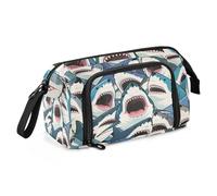 sanluoli Astuccio per penne di grande capacità, astuccio portatile per la scuola per ragazze adolescenti, per scuola materna preppy, pittura a olio sentimento carino gatto