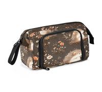 sanluoli Astuccio per penne di grande capacità per scuola superiore con scomparto extra large astuccio per studenti pittura a olio elementare sentimento carino gatto