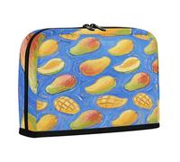 sanluoli Astuccio per penne e matite grande capacità borsa cosmetica ampia apertura moneta per le donne forniture per la scuola superiore pittura artistica frutta blu frutta