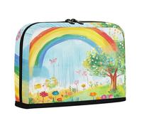 sanluoli Astuccio portamatite, grande capacità, verticale, borsa multiuso espandibile per infermieri, scuola, must have arcobaleno che appare dopo la pioggia