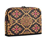 sanluoli Astuccio portapenne di grande capacità, organizer in piedi, organizer per adolescenti, materiale scolastico, piatto, geometrico, pesca, oro