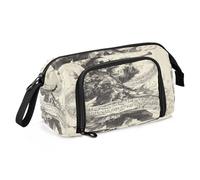 sanluoli Astuccio portapenne di grande capacità per ragazze, con slot per matite, con cerniera, per insegnanti, scuola, must have, pittura a olio, sentimento carino gatto