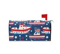 sanluoli Barca 4 luglio Independence Day Mailbox Coperture magnetiche per San Valentino Carino Patrick's Day Mailbox Covers 52,8x64,5 cm para buzon