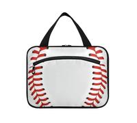 sanluoli Baseballines Red White Hanging Medicine Bag per viaggiare con gancio, designer portatile trucco cosmetico borsa per gli elementi essenziali per le donne palestra bolsos para hombre, linee