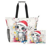 sanluoli Big Tote Bag, Weekender Overnight Bag 2 PCS | Portatile e portatile con cerniera e tasche in rete, per giocattoli, borsa da piscina, accessori da spiaggia