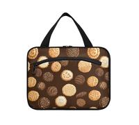 sanluoli Biscotti Marrone Semplice appeso viaggio trucco borsa per le donne con gancio, designer necessità trucco cosmetico borsa per viaggiatore toilette organizador de maquillaje para, biscotti
