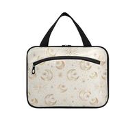 sanluoli Boho Retro Moons Starry Stars appeso trucco borsa per le donne con gancio, designer carino trucco borsa per viaggiatori vacanza bolso de maquillaje para mujer, boho retrò lune stelle stellate