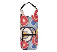 sanluoli Borsa a tracolla per bottiglia d'acqua salvaspazio per bici da 20/24/32/40 once Borsa per il trasporto della bottiglia d'acqua per escursionismo Giappone Round Circle Art