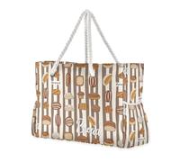 sanluoli Borsa a tracolla portatile con tasche laterali per pane marrone, borsa da viaggio portatile per viaggi, palestra, vacanze