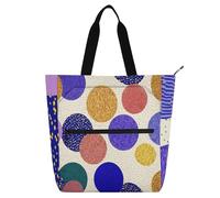 sanluoli Borsa a tracolla rotonda colorata moderna per bambini per bambini, donne, uomini, gotica resistente all'acqua, borsa a tracolla con cerniera per scuola, shopping, viaggi, forniture