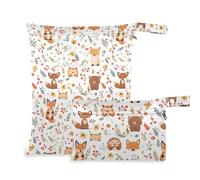 sanluoli Borsa bagnata grande lavabile, confezione da 2 pezzi essenziali da viaggio per bambini con manici per spiaggia, viaggi (Safari Animal personalizzato)