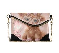 sanluoli Borsa da donna in pelle PU pounch elegante borsa a tracolla per viaggio power bank pounch Just A Girl Who Loves mucche