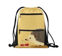 sanluoli Borsa da nuoto con coulisse alla moda per palestra con tasche in rete per bottiglia d'acqua 45,7 x 33 cm