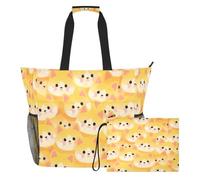 sanluoli Borsa da spiaggia, borsa a spalla, weekender, per la notte, 2
